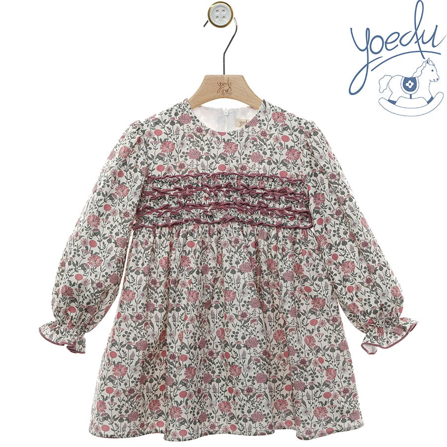 Vestido Flores Rosa Olanes Yoedu