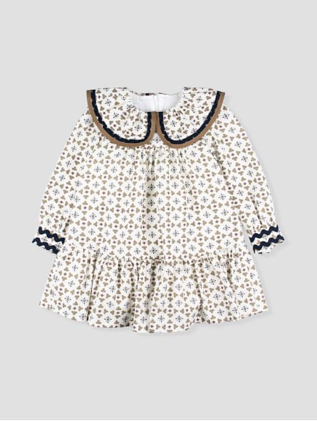 Vestido Flores Café Foque