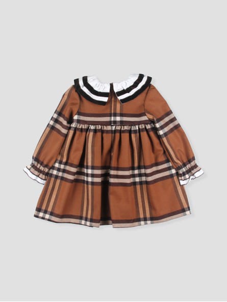 Vestido Cuadros Café Foque